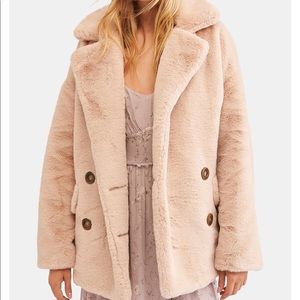 Kate faux fur double breasted jacket